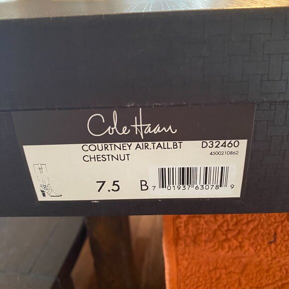 Cole Haan Courtney Tall Leather Boots with Nike Air Sole – Chestnut Brown – Wome - Picture 7 of 15